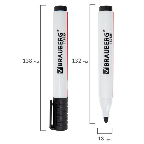 Маркеры стираемые для белой доски, НАБОР 4 ЦВЕТА, BRAUBERG "ULTRA WHITEBOARD MARKER", 3 мм, 152635 - фото 14