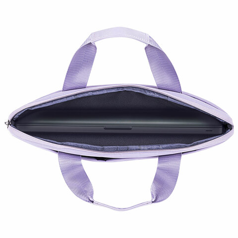 Сумка портфель HEIKKI ULTRA (ХЕЙКИ) с отделением для ноутбука 15,6", Lavender, лавандовая, 28х39х3 см, 272610 - фото 7