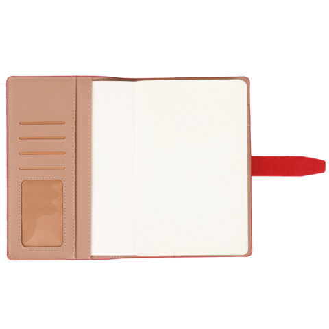 Ежедневник датированный 2026, А5, 143х218 мм, BRAUBERG "Journal", под кожу, застежка, держатель для ручки, органайзер, красный, 117380 - фото 4