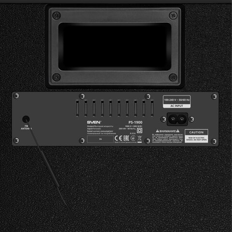 Колонка портативная SVEN PS-1900, 1000 Вт, TWS, Bluetooth, FM, USB, LED-дисплей, черная, SV-022037 - фото 9