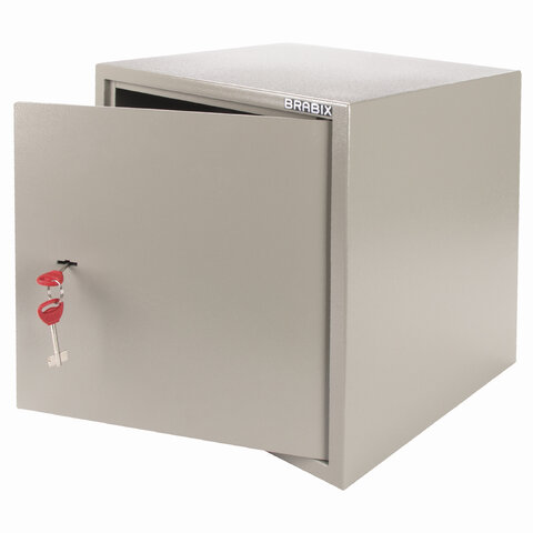 Сейф мебельный BRABIX "D-40m", 400х400х366 мм, 13 кг, ключевой замок, крепление к стене, 291164 - фото 5