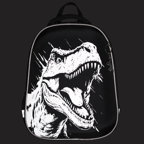 Ранец BRAUBERG SHINY, 2 отделения, с брелком, Scary dino, СВЕТЯЩИЙСЯ РИСУНОК, 38х28х14 см, 273143 - фото 3