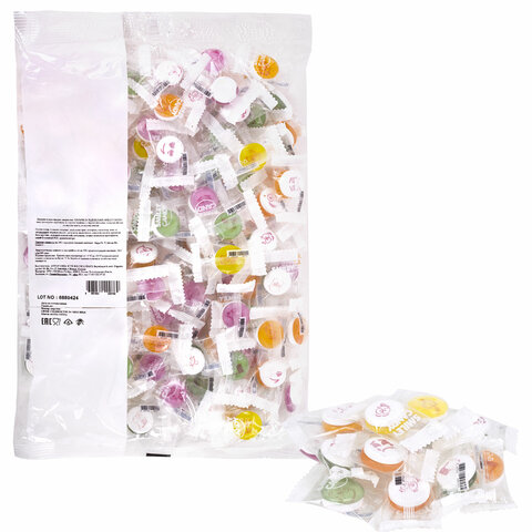 Карамель леденцовая SMILEY CANDY "Микс вкусов с аскорбинкой", в индивидуальной упаковке, 1000 г, ТУРЦИЯ, УТ-00002492 - фото 6