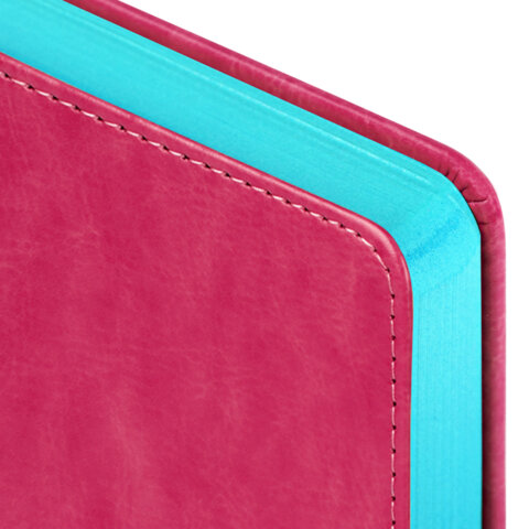 Ежедневник датированный 2026 А5 138x213 мм, BRAUBERG "Inspiration", под кожу, цветной срез, розовый, 117478 - фото 4