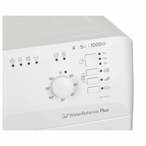 Стиральная машина INDESIT BWSB 51051, 1000 об/мин, 5 кг, фронтальная загрузка, 17 программ, белая, 869991022410 - фото 6