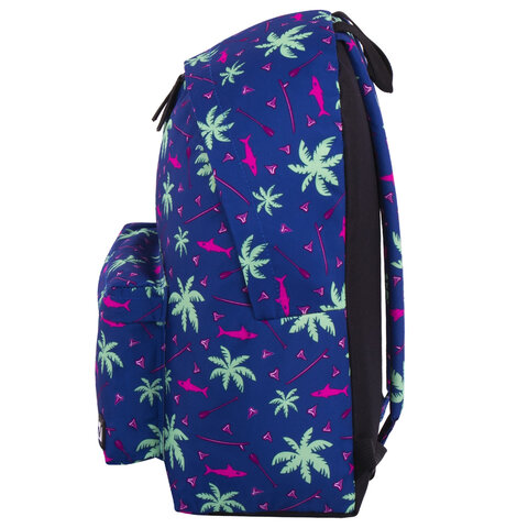 Рюкзак BRAUBERG СИТИ-ФОРМАТ универсальный, "Palm trees", разноцветный, 41х32х14 см, 228864 - фото 3