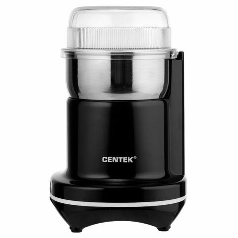 Кофемолка CENTEK CT-1365, мощность 250 Вт, вместимость 70 г, пластик, черная, CT-1365 Black - фото 1