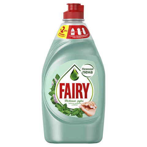 Средство для мытья посуды Fairy Нежные руки Чайное дерево и Мята 450мл - фото 1