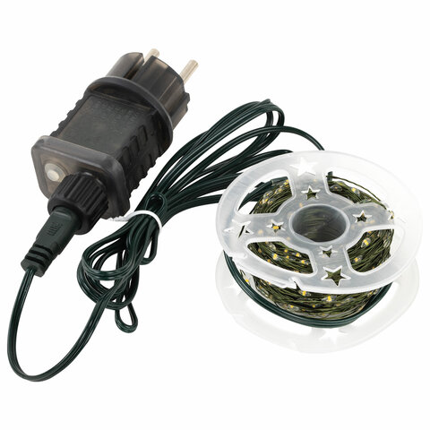 Электрогирлянда-нить уличная "Роса" IP44, 50 м, 500 LED, теплый белый, 220V, контроллер, ЗОЛОТАЯ СКАЗКА, 591362 - фото 5