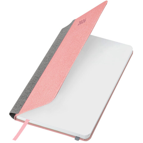 Ежедневник датированный 2026 А5 138x213 мм, BRAUBERG "Mosaic", под кожу, карман для ручки, розовый, 117115 - фото 5