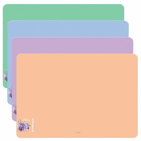 Коврик-подкладка настольный ERICH KRAUSE "Matt Pastel Bloom", A2 (660х440 мм), ассорти, 61241 - фото 1