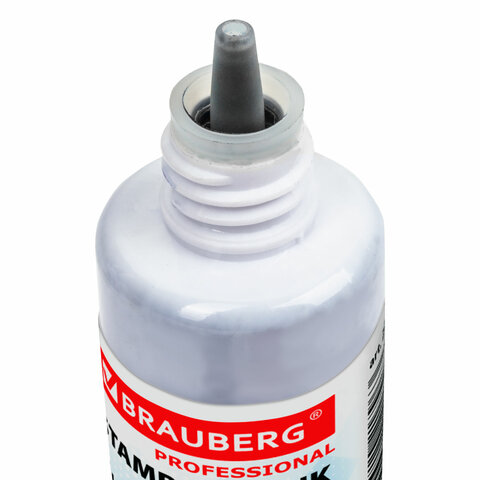Краска штемпельная BRAUBERG PROFESSIONAL, clear stamp, черная, 30 мл, на водной основе, 227983 - фото 2