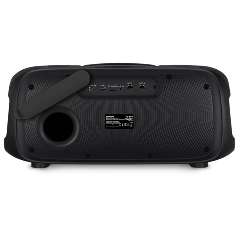 Колонка портативная SVEN PS-860, 100 Вт, TWS, Bluetooth, FM, USB, microSD, черный, SV-022518 - фото 2
