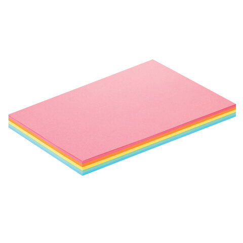 Бумага цветная BRAUBERG, А4, 80 г/м2, 100 л., (5 цветов х 20 л.), медиум, для офисной техники, 112462 - фото 2