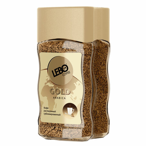 Кофе растворимый LEBO "Gold" 100 г, стеклянная банка, сублимированный - фото 4