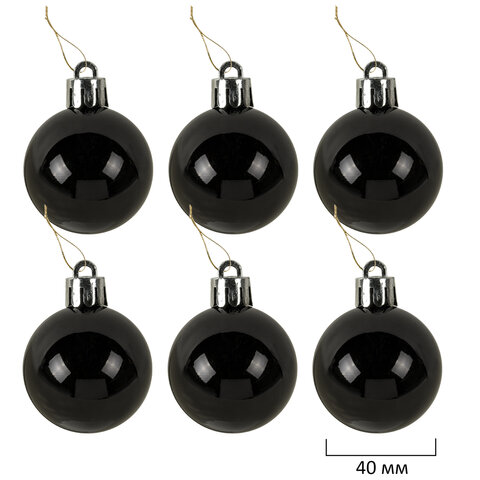 Шары новогодние ёлочные "Black&Gold", НАБОР 130 предметов, черный/золото, пластик, ЗОЛОТАЯ СКАЗКА, 592183 - фото 14