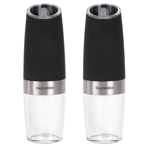 Набор гравитационных мельниц для соли и специй, электрические, 2 шт., PM-6, DASWERK (ДАСВЕРК), 456624 - фото 1