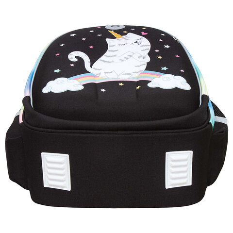 Ранец GRIZZLY анатомическая спинка, c брелоком, для девочек, RAINBOW CAT, 36х28х20 см, RAz-486-2/1 - фото 7