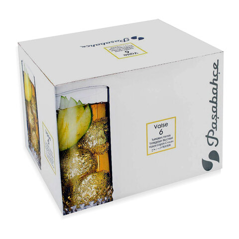 Стакан высокий, объем 290 мл, КОМПЛЕКТ 6 штук, стекло, PASABAHCE "ВАЛЬС", фирменная подарочная упаковка, 42942 - фото 5