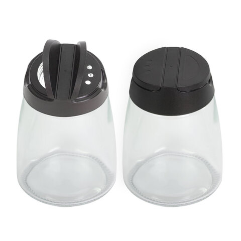 Набор для специй 2х150 мл, MAXI, солонка + перечница, стекло/пластик, WEGLA (ВЕГЛА), 700228 - фото 2