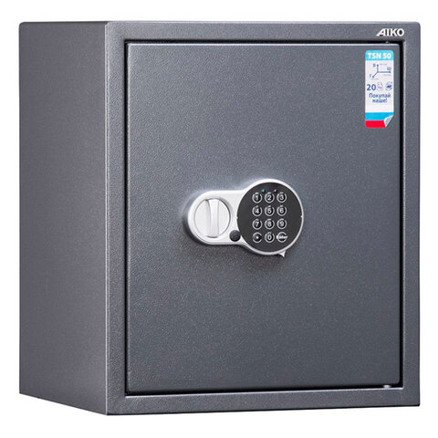 Сейф AIKO "TSN-50 EL", 500х435х381 мм, 21 кг, электронный замок, полка, S10399530414 - фото 1