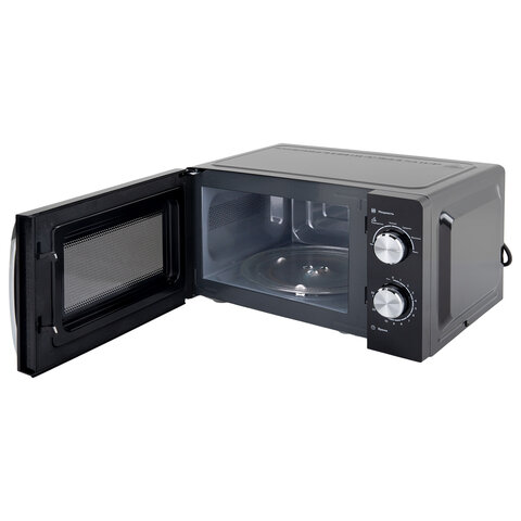 Микроволновая печь SONNEN MW2070BLCR-6MB, 20 л, 700 Вт, таймер, механическое управление, ручка, черная/хром, 454982 - фото 8