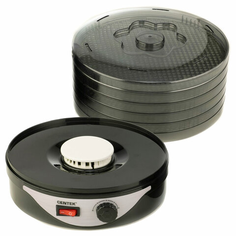 Сушилка для овощей CENTEK CT-1658, объём 4 л, 270 Вт, 5 поддонов, механическое управление, черная - фото 5