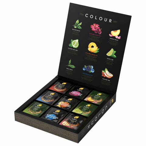 Чай CURTIS "Colour Tea Set", ассорти 9 вкусов, НАБОР 54 сашета, 102157 - фото 3