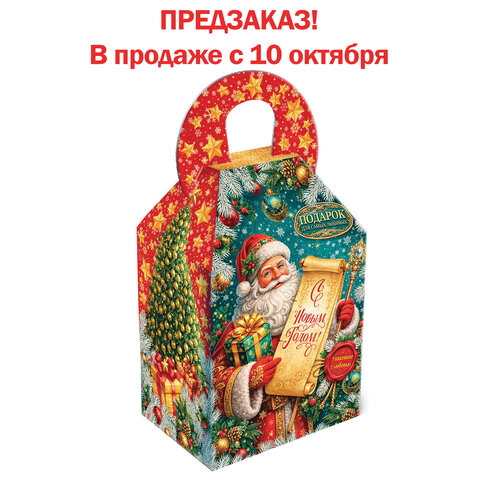Подарок новогодний "ПРАЗДНИЧНЫЙ СВИСТОК", НАБОР конфет 700 г, картонная коробка, МОСУПАК, 13072/Х26020 - фото 1