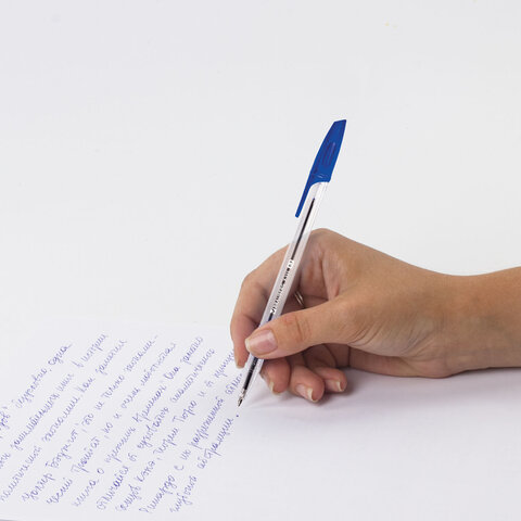 Ручки шариковые BRAUBERG "X-333", НАБОР 8 ШТУК, СИНИЕ, узел 0,7 мм, линия письма 0,35 мм, 144527 - фото 9