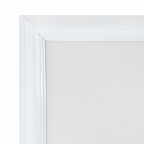 Рамка 30х40 см небьющаяся, багет 17,5 мм, пластик, BRAUBERG "Colorful", белая, 391242 - фото 3