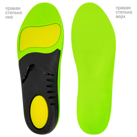 Стельки для кроссовок СПОРТИВНЫЕ КАРКАСНЫЕ, материал PU PRO SPORT, размер RU 38-39 / EU 39-40, с линиями выреза, SHEGRA (ШЕГРА), 700766 - фото 2