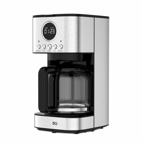 Кофеварка капельная BQ (БИ-КЬЮ) CM1007, 900 Вт, объем 1,5 л, поддержание температуры, серебристая, 86198274 - фото 1