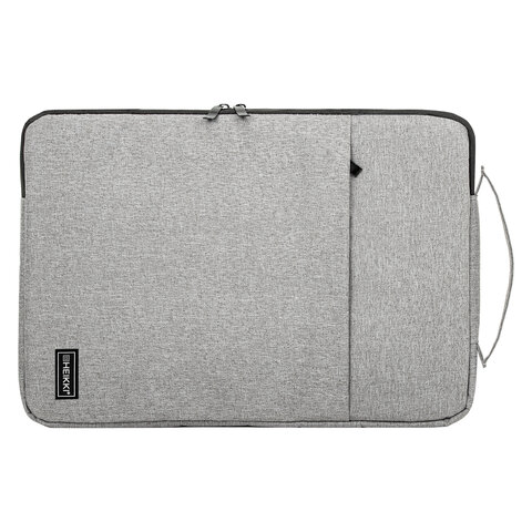 Чехол для ноутбука HEIKKI OPTION 13-14'' (ХЕЙКИ), с ручкой и карманом, серый, 35,5х24х2,5 см, 272600 - фото 2