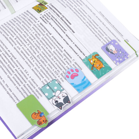 Закладки для книг МАГНИТНЫЕ, "АССОРТИ 5 ДИЗАЙНОВ ЗВЕРЯТА", 6 штук, 35x25 мм, FUNSTER (ФАНСТЕР), 116651 - фото 11