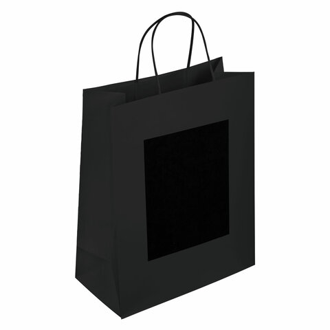 Пакет подарочный КОМПЛЕКТ 7 штук, 26x13x32 см, скретч-слой + стилус, "Black Kraft", ЗОЛОТАЯ СКАЗКА, 591970 - фото 2