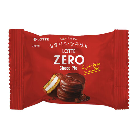 Печенье LOTTE "Choco Pie" ("Чоко Пай") ZERO, глазированное, 336 г (12 штук х 28 г) - фото 2