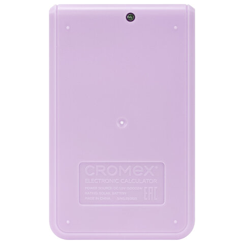 Калькулятор карманный CROMEX (КРОМЕКС) CX-210N-LV (96х62 мм), 8 разрядов, двойное питание, сиреневый, 273836 - фото 2