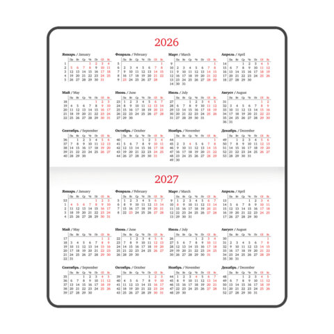 Еженедельник датированный 2026 МАЛЫЙ ФОРМАТ 95х155 мм, А6, BRAUBERG "Foliage", под кожу, розовый, 117199 - фото 7