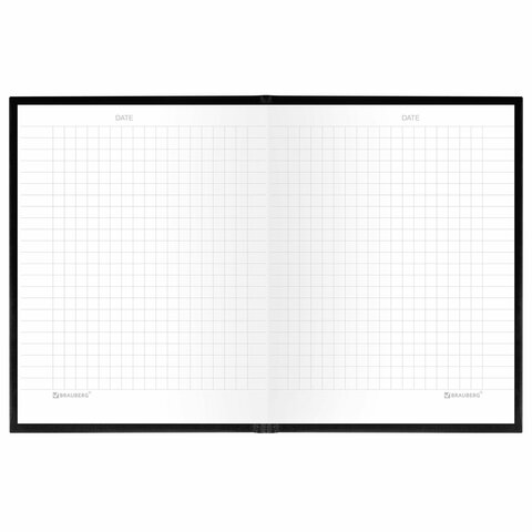 Блокнот МАЛЫЙ ФОРМАТ 110х147 мм, А6, 80 л., твердый, клетка, BRAUBERG "Minimal", черный, 116444 - фото 5