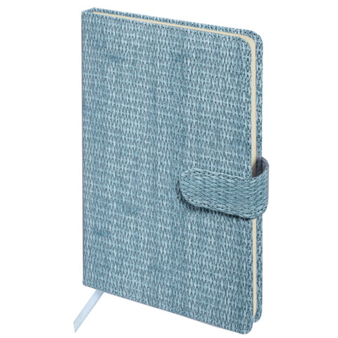 Еженедельник датированный 2026 А5 145х215 мм, BRAUBERG "Augustus", под кожу, голубой, 117165 - фото 1