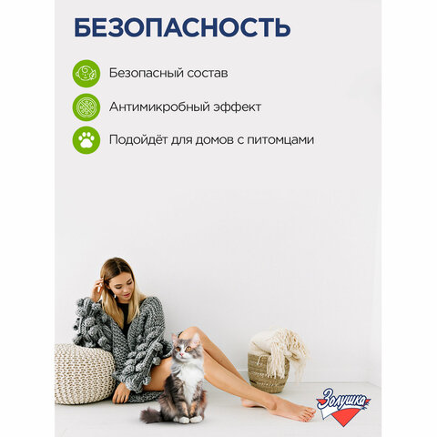 Средство для мытья пола 1 л, ЗОЛУШКА, с дезинфицирующим эффектом, М09-4 - фото 4