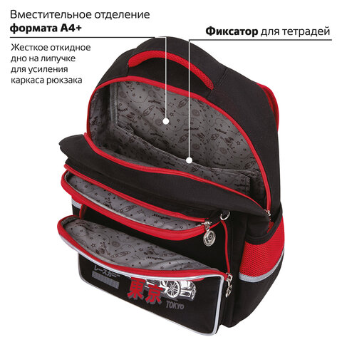 Рюкзак ЮНЛАНДИЯ COMPLETE, с пеналом в комплекте, эрго-спинка, "Anime boy", 42х29х14 см, 272053 - фото 17