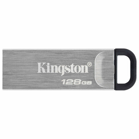 Флеш-диск 128 GB KINGSTON DataTraveler Kyson, разъем USB 3.2, серебряный, DTKN/128GB - фото 2