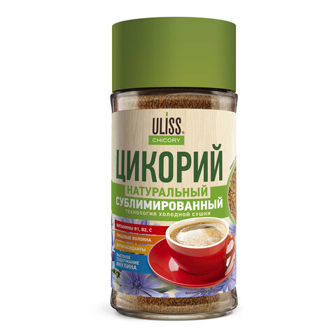 Цикорий ULISS сублимированный 85 г, стеклянная банка - фото 1