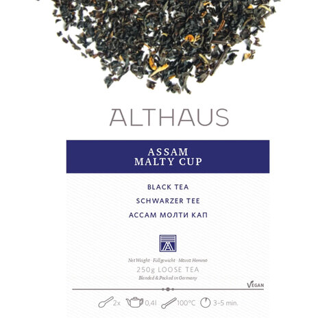 Чай листовой ALTHAUS "Assam Malty Cup" (Ассам Молти Кап), черный, 250 г, ГЕРМАНИЯ, TALTHL-L00197 - фото 2