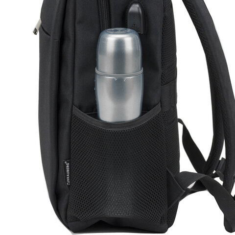 Рюкзак BRAUBERG FUNCTIONAL с отделением для ноутбука, USB-порт, багажная лента, Firm, 43x30x15 см, 272576 - фото 14