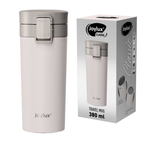 Термокружка 380 мл JOYLUX (ДЖОЙЛЮКС) CLASSIC, нержавеющая сталь SUS304, белый матовый, 700271 - фото 1