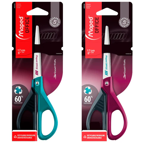 Ножницы MAPED (Франция) "Essential Green", 170 мм, ассорти, цвет ассорти, 468002 - фото 1