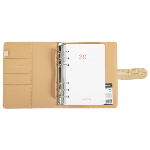 Ежедневник-органайзер недатированный B6 150x190 мм BRAUBERG "Comodo", под кожу, 160 л., бежевый, 116206 - фото 2